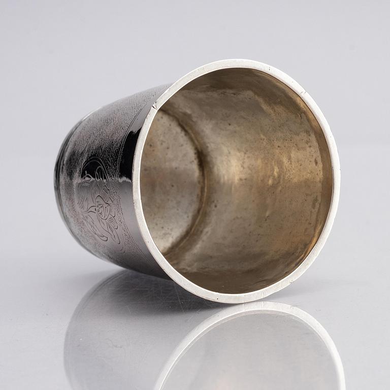 A Danish silver beaker, probably Joen Joensen, Denmark 1725-1730.