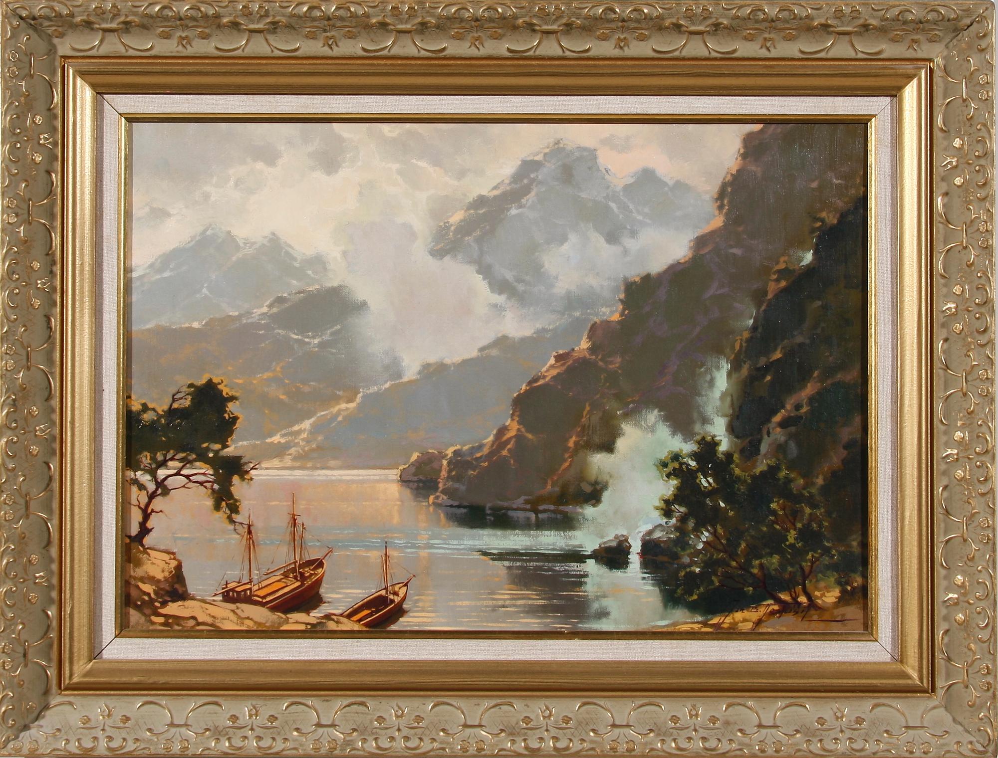 JAN BOHUMIL POSPISIL, olja på duk. Sign.