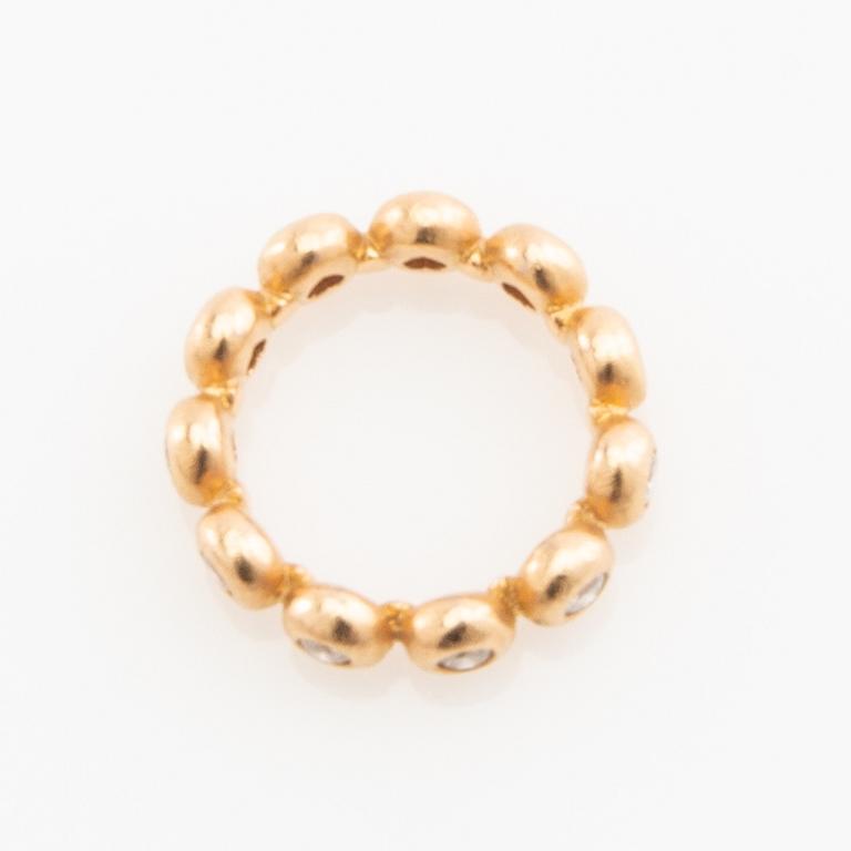 Ole Lynggaard, Ring "Bubble/Bubbles" 18K rose gold with round brilliant-cut diamonds, design by Charlotte Lynggaard.