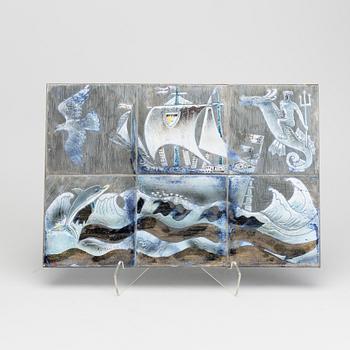 WALL PLATE, Marian Zawadzki, Tilgmans, signed and dated 1968,