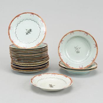 Servisdelar, 26 st, Qing dynastin, Jiaqing, ca (1796-1820).