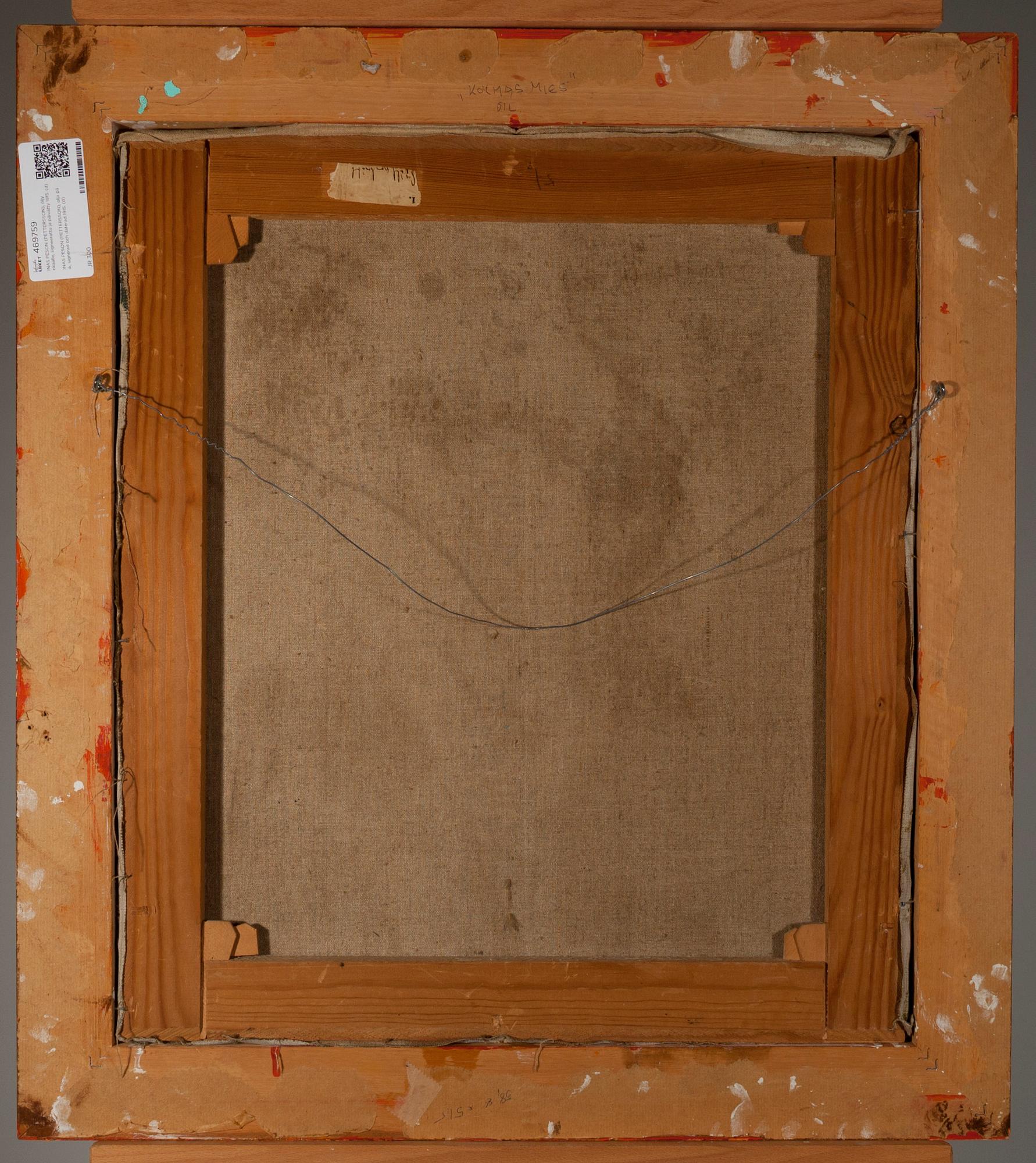 JONAS PESON (PETTERSSON), olja på duk, signerad och daterad 1915.