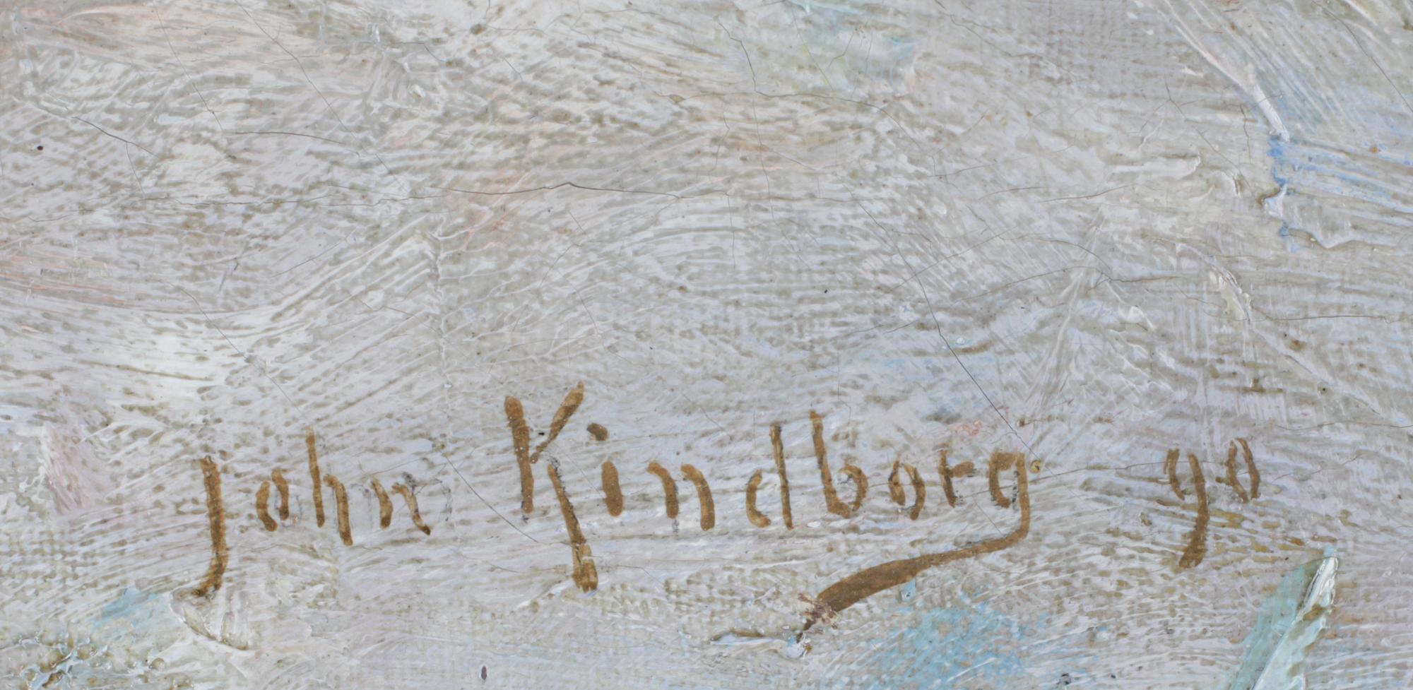 JOHAN KINDBORG, olja på duk. Sign.