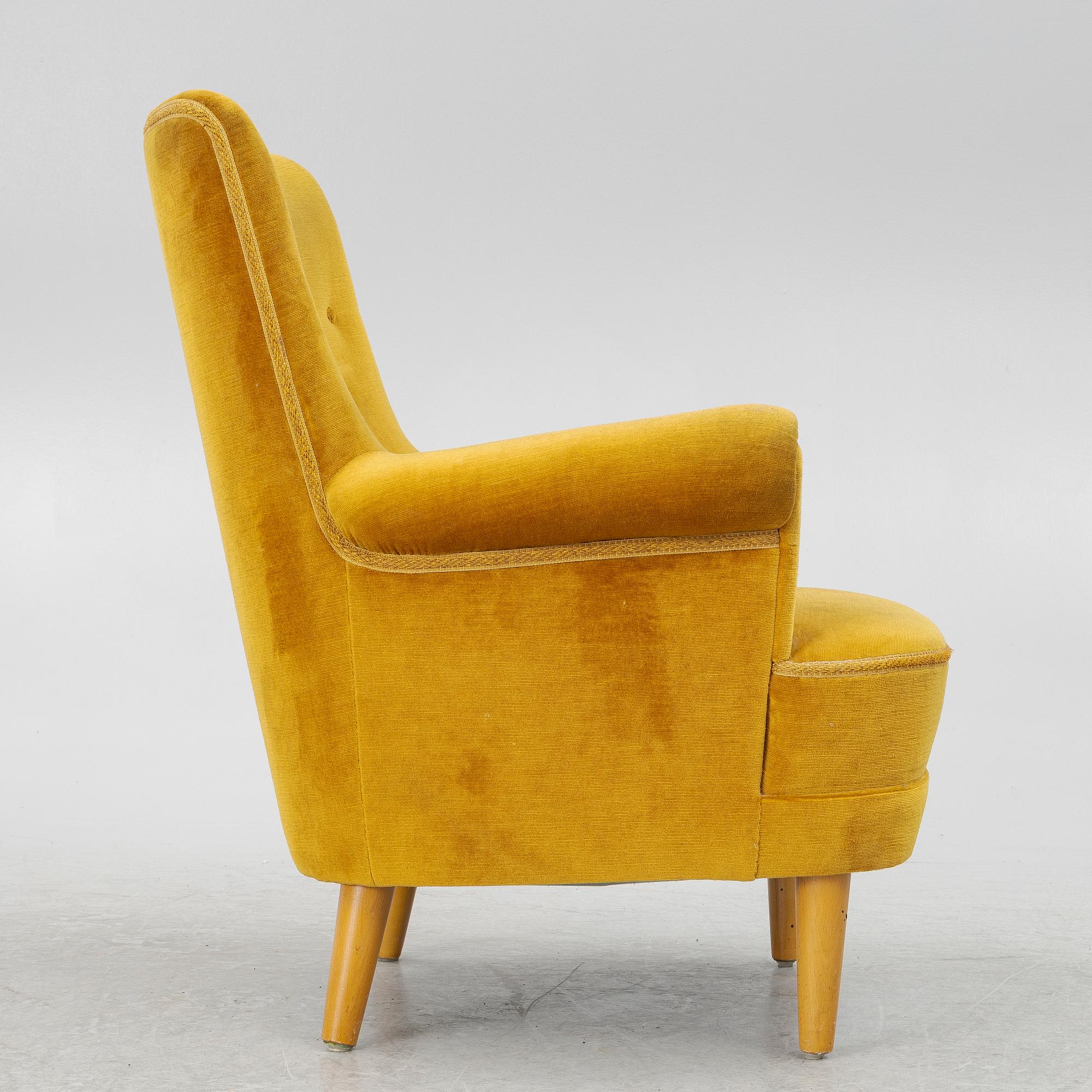 Carl Malmsten, fåtölj, "Hemmakväll", OH Sjögren, 1900-talets andra hälft.