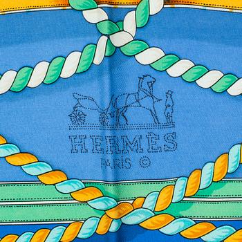 HERMÈS, scarf, "Grande Tenue" Henri D'origny, Original issue , 1985.