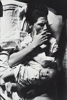 246. Larry Clark, "Untitled (Smoking with baby)", 1963.