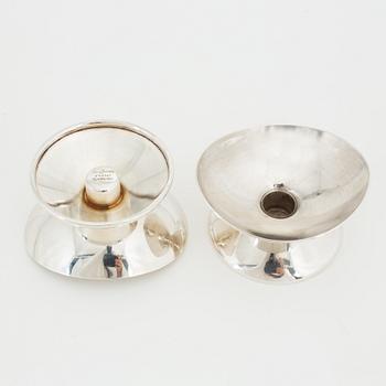 Hans Hansen, ljusstakar ett par, sterlingsilver, Danmark 1950-60-tal.