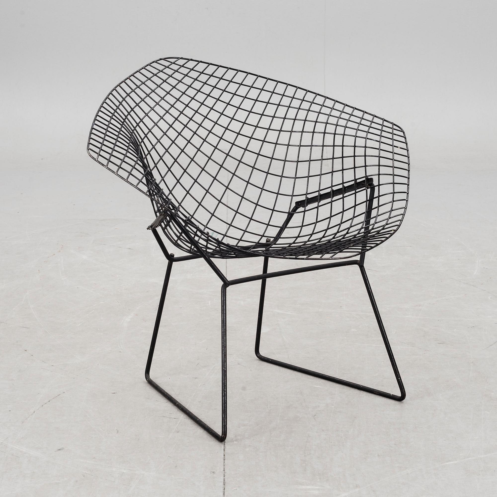 FÅTÖLJ, "Diamond chair", Harry Bertoia. 1950-tal.
