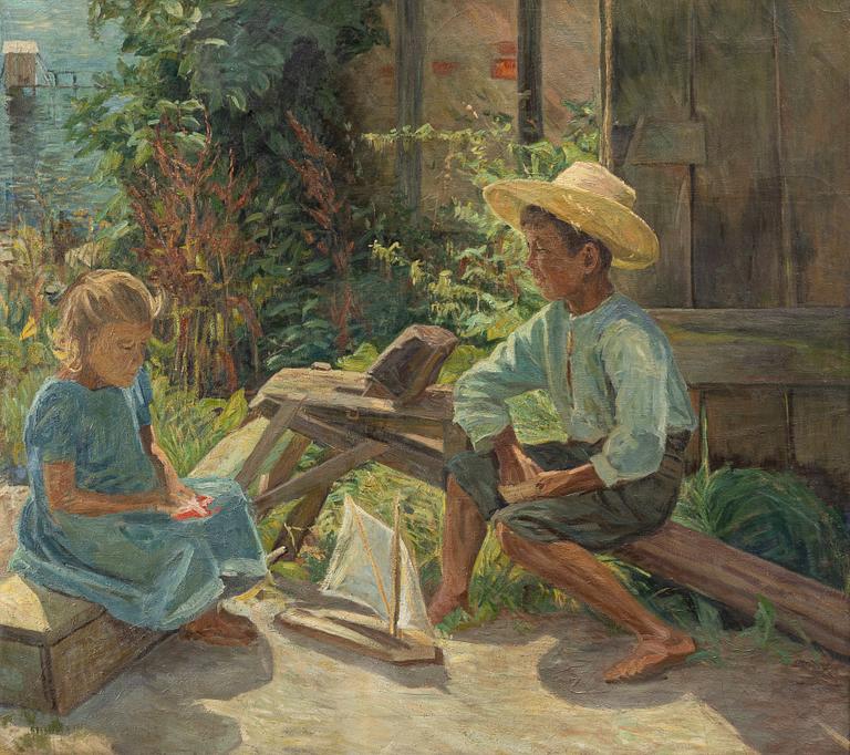 Theodor Fabricius, attributed to, Playing children.