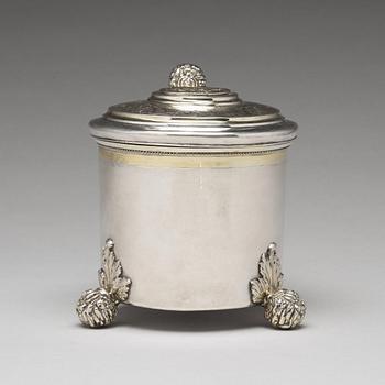 Michel Beck, dryckeskanna, silver, Stockholm (verksam -1630-1673). Barock.