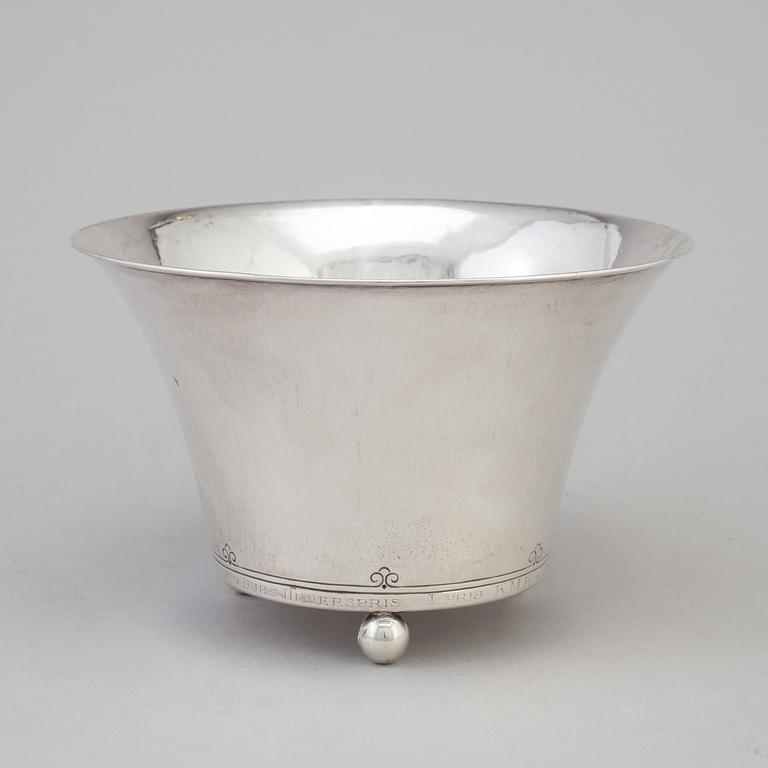 A silver bowl by WA Bolin, Stockholm, 1928.