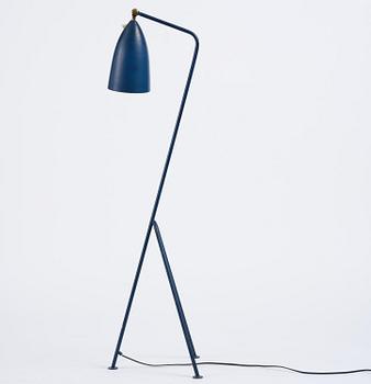 Greta Magnusson Grossman, a blue "Grasshopper" floor lamp model "G-33", Bergboms, Malmö, 1950s.