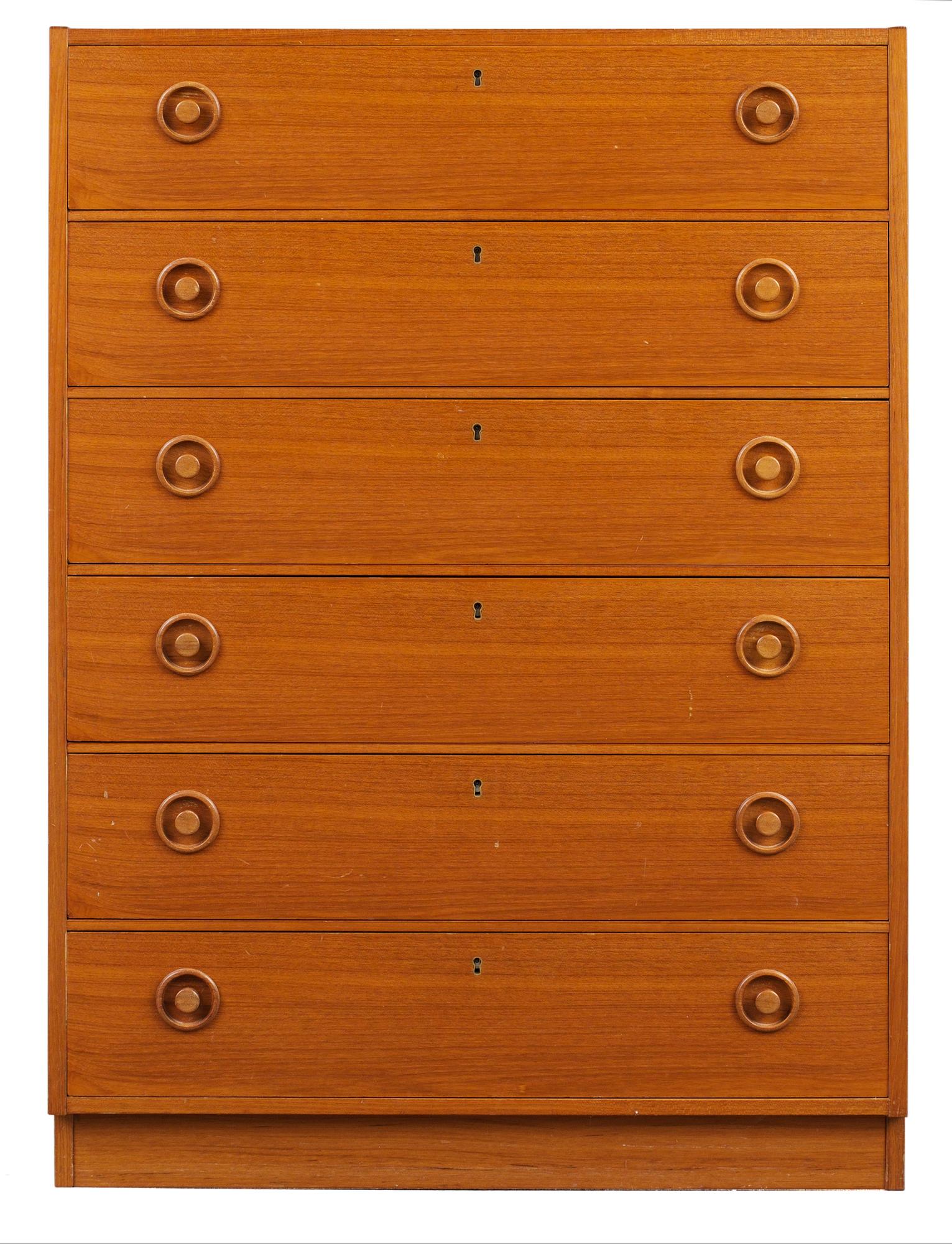 A Borge Mogensen teak chest of drawers, for Karl Andersson.