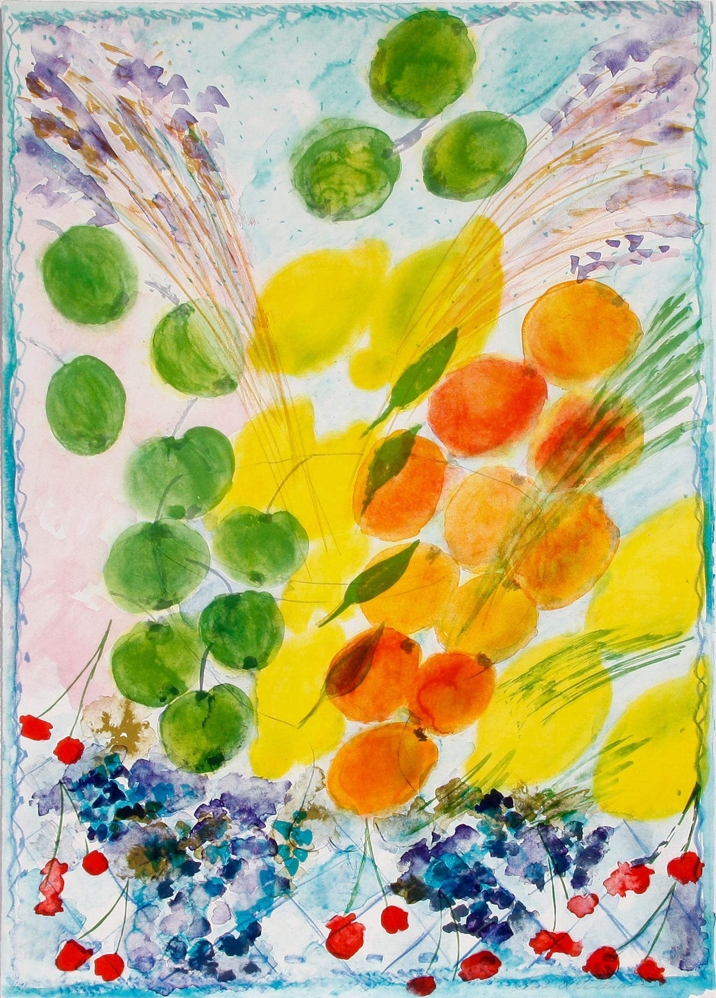 LENA LINDERHOLM, färglitografi. Sign o numr 92/225.