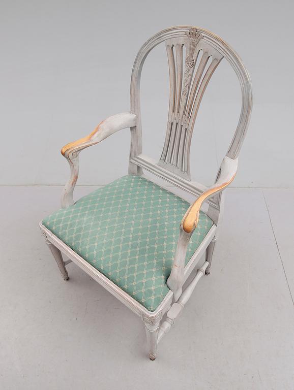 KARMSTOL, gustaviansk stil, 1900-talets andra hälft.