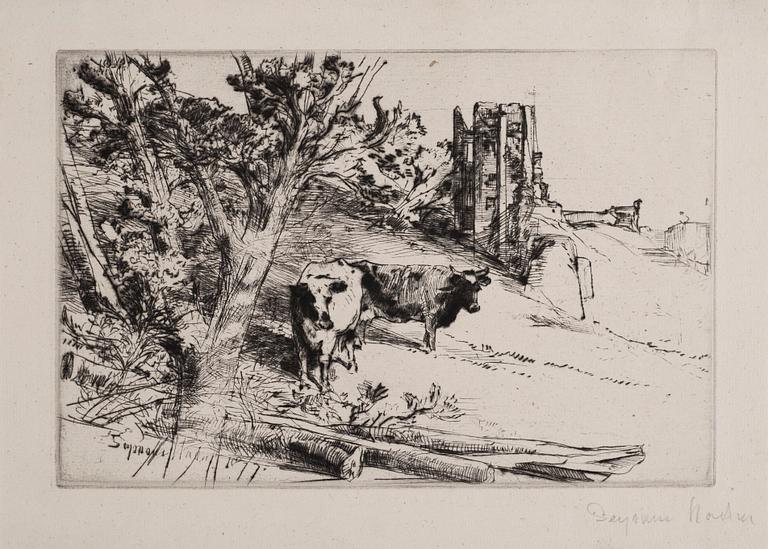 Sir Francis Seymor Haden, A collection of 15 etchings.