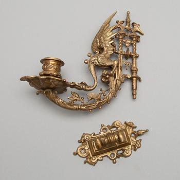 PIANOKANDELABRAR, ett par, brons, 1800-talets slut.