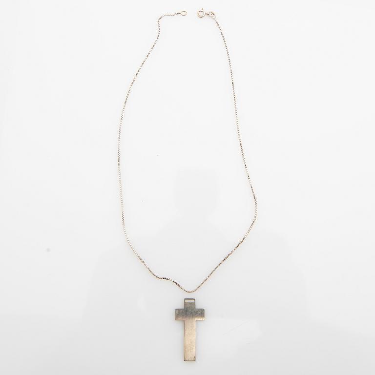 Wiwen Nilsson, Pendant in the form of a cross, sterling silver Lund 1957.