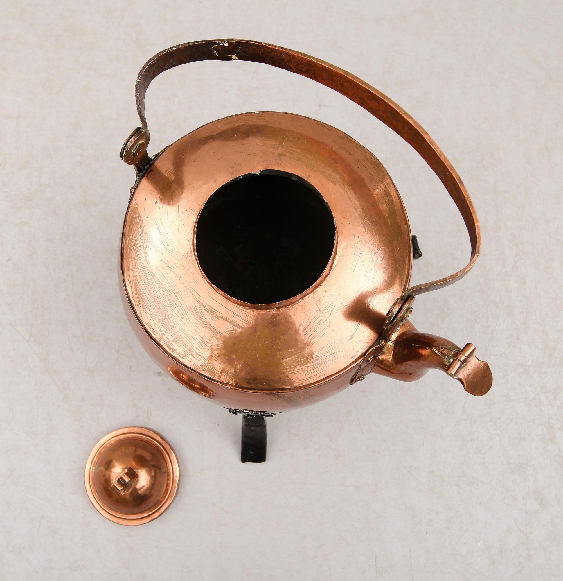 KAFFEPANNA, koppar, 1800-tal.