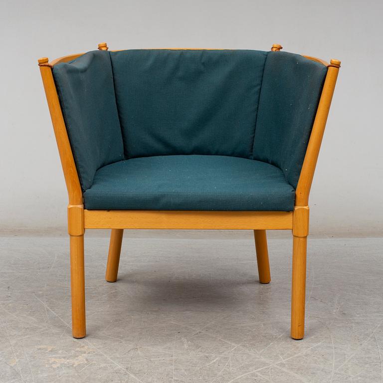 A "Tremme" sofa and armchair, designed by Børge Mogensen, Fritz Hansen, second half of the 20th century.