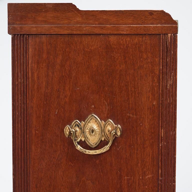 A late Gustavian small cabinet signed by Gren 1803.