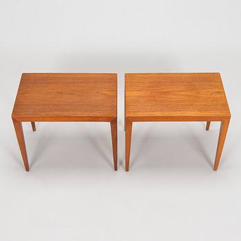 Severin Hansen, sivupöytiä, pari, malli 41B, Haslev Møbelfabrik, Tanska, 1900-luvun puoliväli.