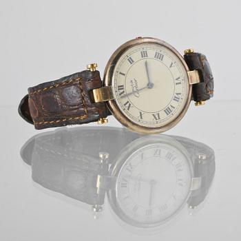 ARMBANDSUR, Must de Cartier, förgyllt silver, 1980-tal.