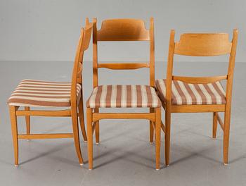MATGRUPP, 7 delar, "Calmare Nyckel", Carl Malmsten, Åfors möbelfabrik, 1900-talets andra hälft.