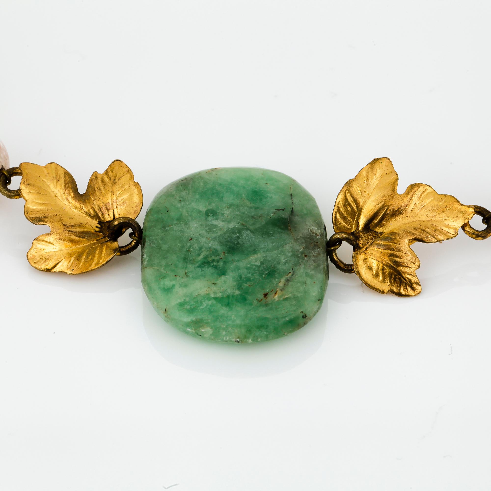 COLLIER, bla gulmetall och jade, 19/2000-tal.