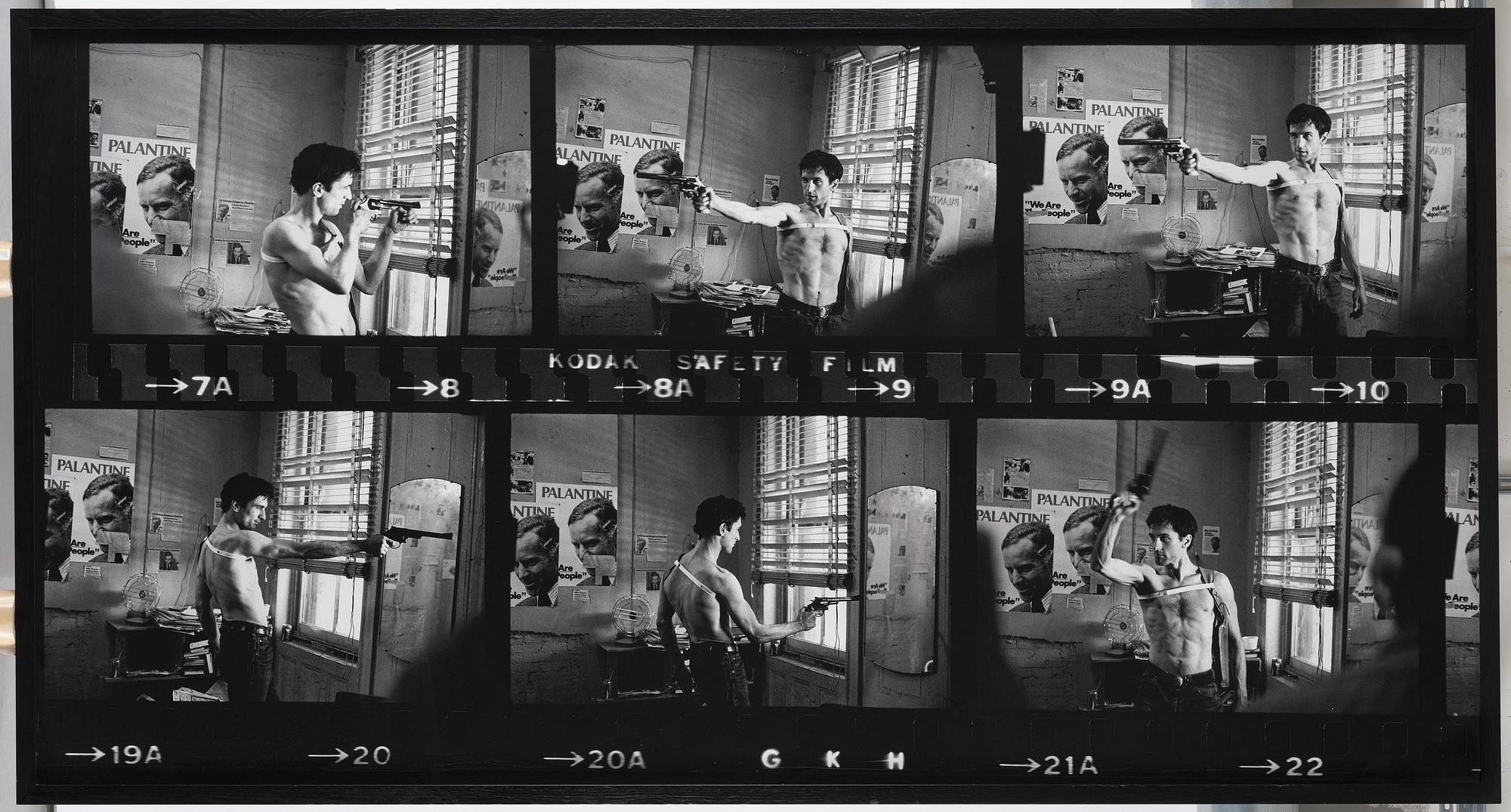 Joel Shapiro, Robert De Niro, "Taxi Driver" Contact Sheet, New York, 1975.