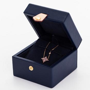 Louis Vuitton, an 18K rose gold "Color Blossom BB Star" necklace with pink mother-of-pearl and a brilliant-cut diamond.