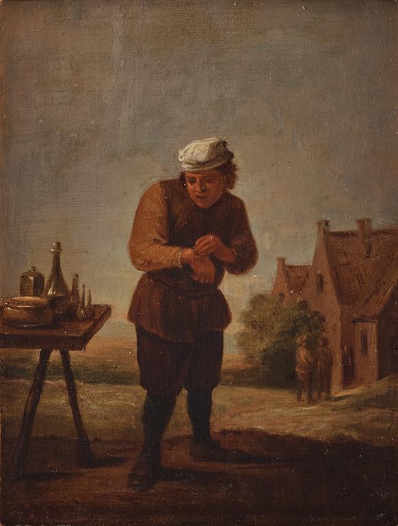 David Teniers d.y, follower of, oil on panel, wear signature T.