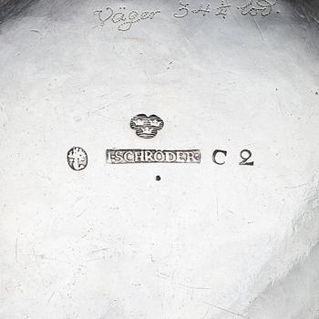 A Swedish Gustavian silver sugar bowl, mark of Johan Schröder, Landskrona 1785.