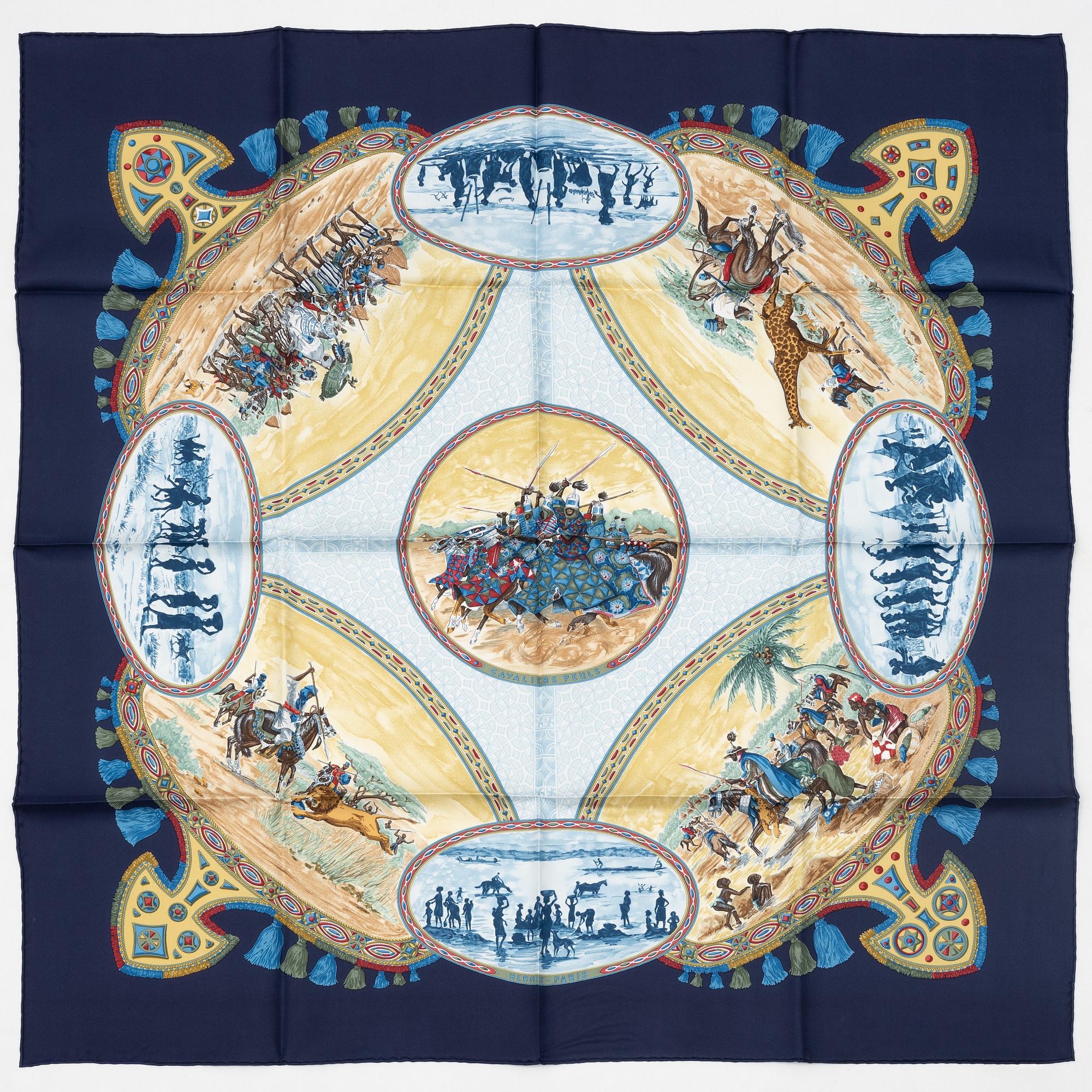 Hermès, scarf, "Cavaliers Peuls".