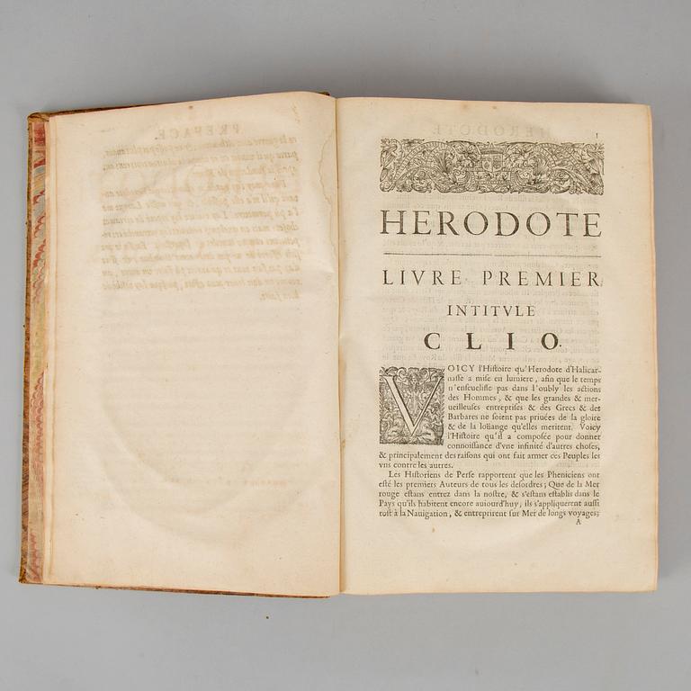 French edition of Herodotos, 1645, provenance: Säfstaholm castle.