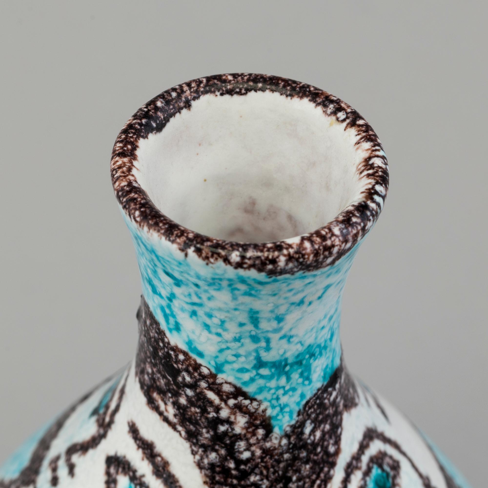 MARCELLO FANTONI, a 1950's ceramic vase, Italy.