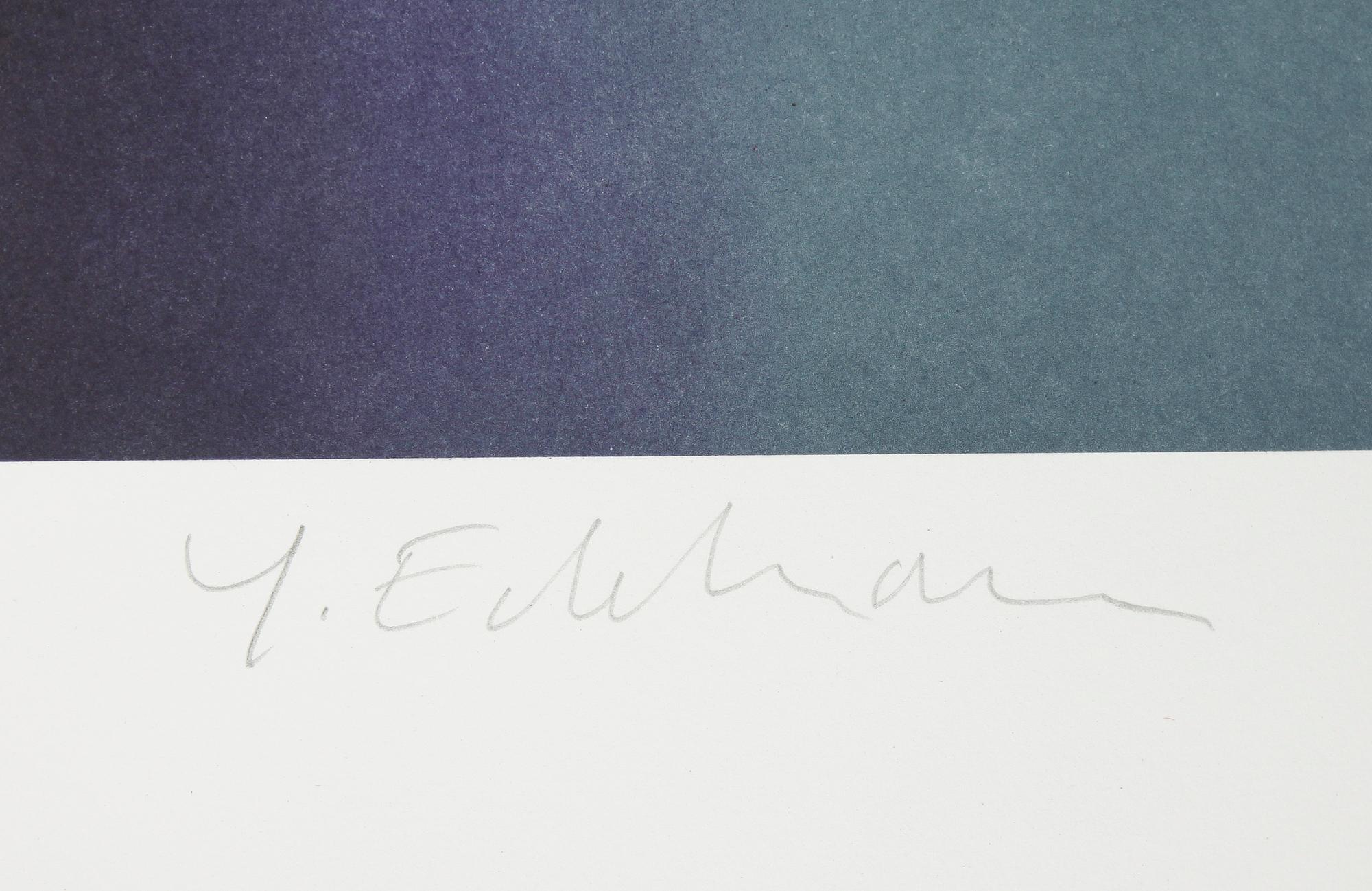 YRJÖ EDELMANN, färglitografi, signerad.