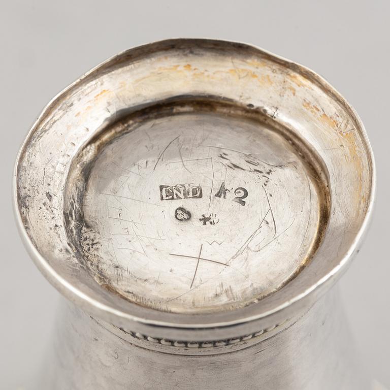 A Swedish Silver Beaker, mark of Erik Ernander, Uppsala 1799.