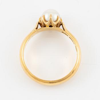 Ring, 20K gold with pearl.