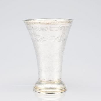 A Swedish early 19th Century silver beaker, marks of Johan Leffler, Falun 1809.