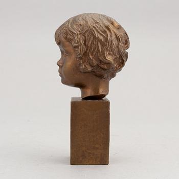 Astri Bergman-Taube, skulptur, brons, signerad.