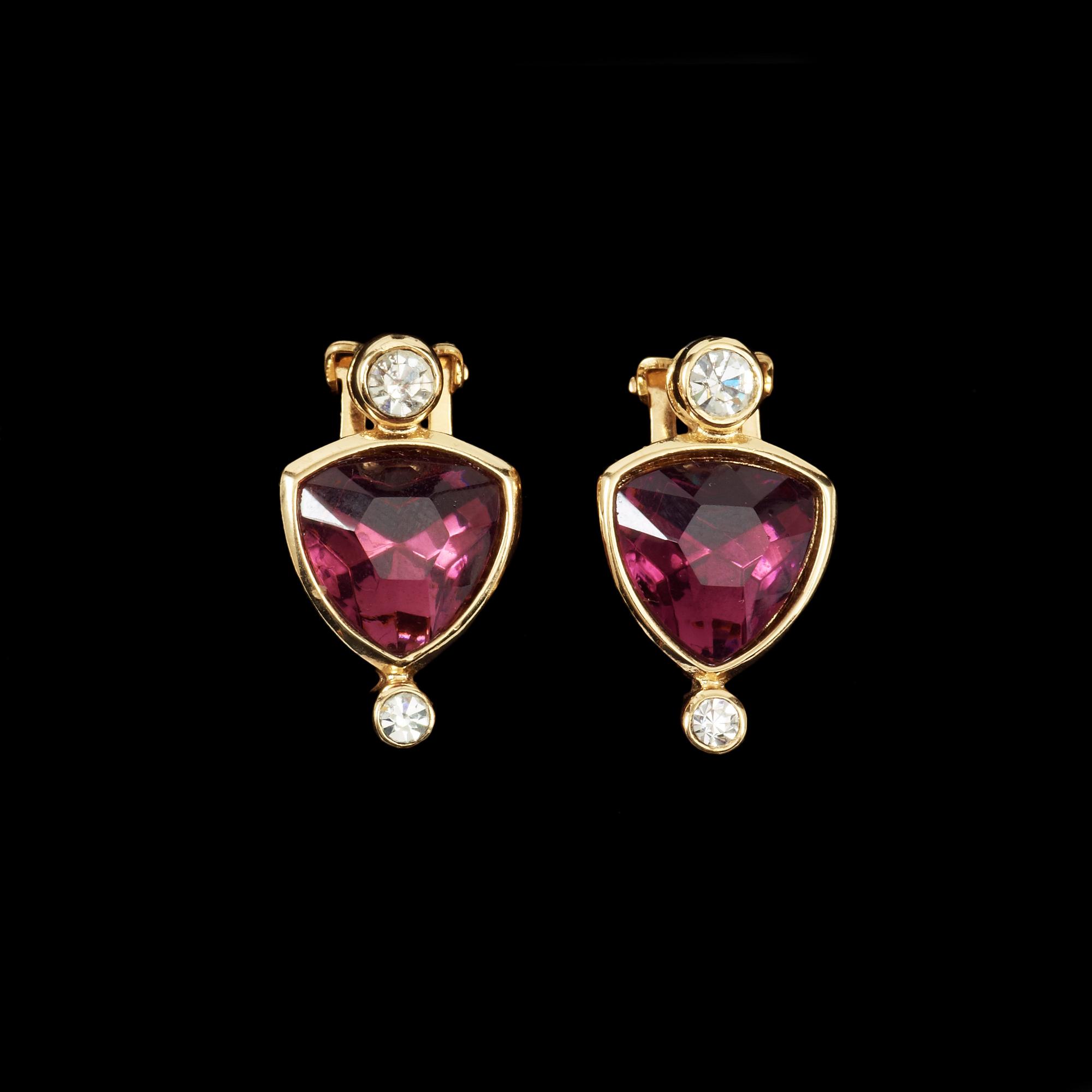 A pair of earrings by Christian Dior.