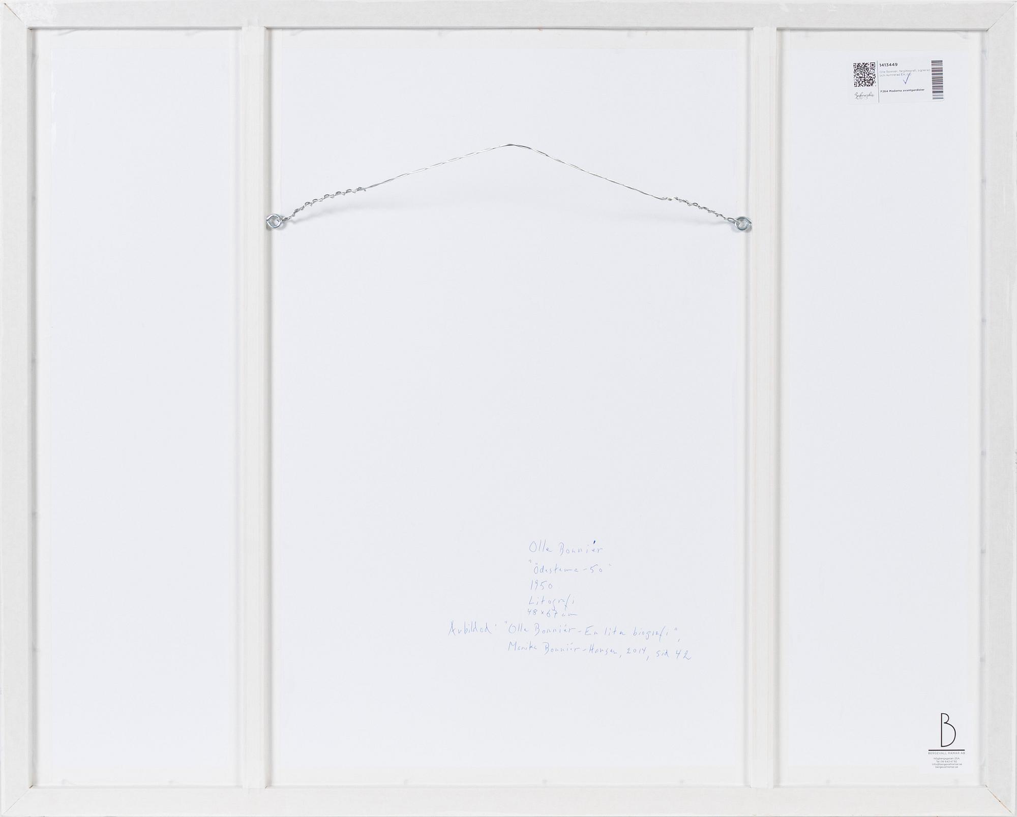 Olle Bonniér, lithograph in colours, signed and numbered EA.