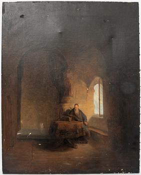 Hildegard Norberg, Interior with Monk by a Window, after Rembrandt, second half of the 19th century.