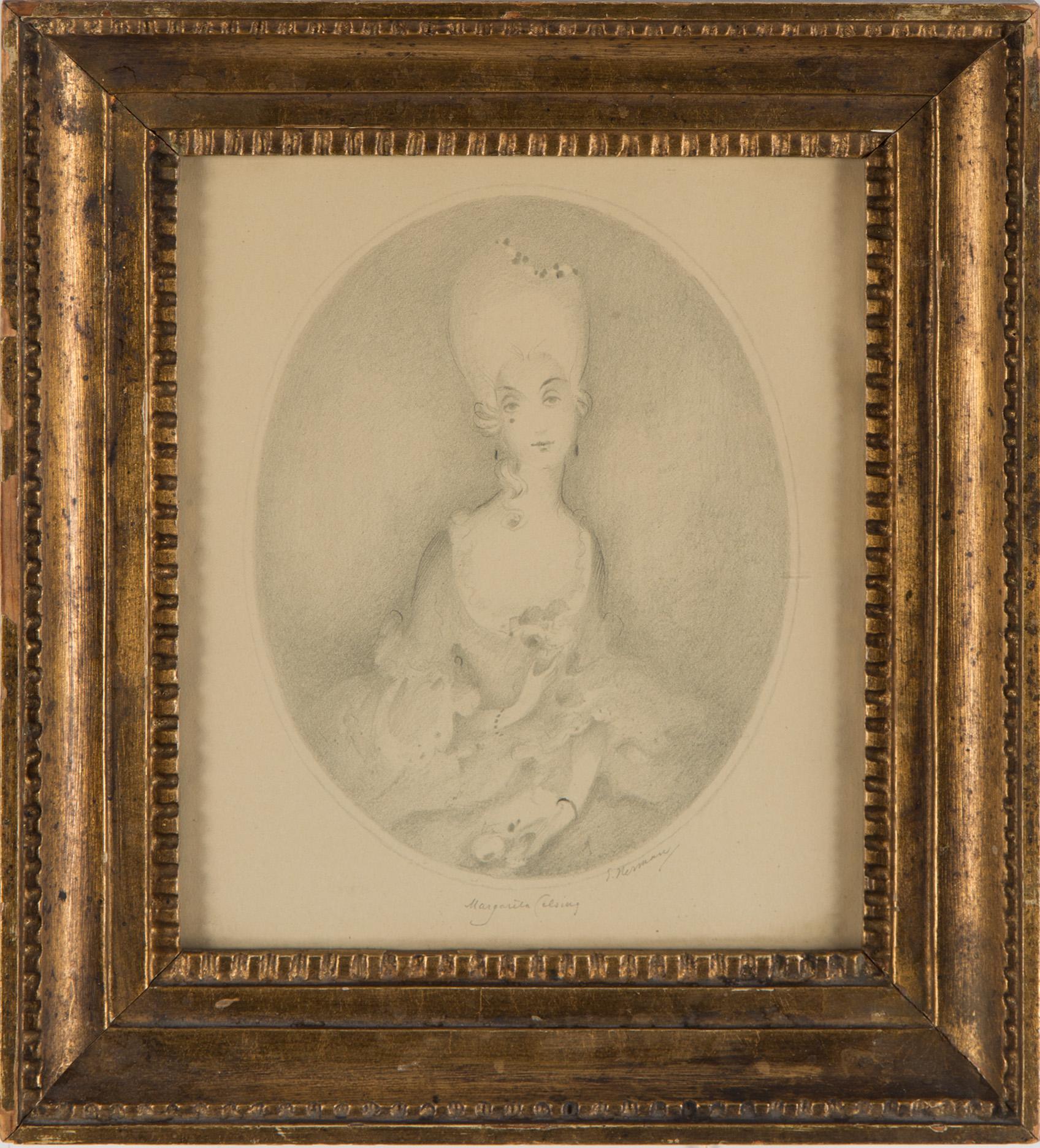 Two pencil drawings by EINAR NERMAN, mid 20th century.