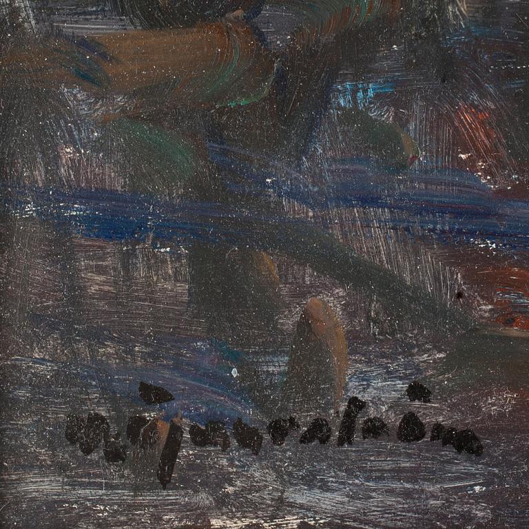 HUGO ÖFVERSTRÖM, olja på pannå, signerad.