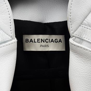 Balenciaga, a white leather jacket, size 34.