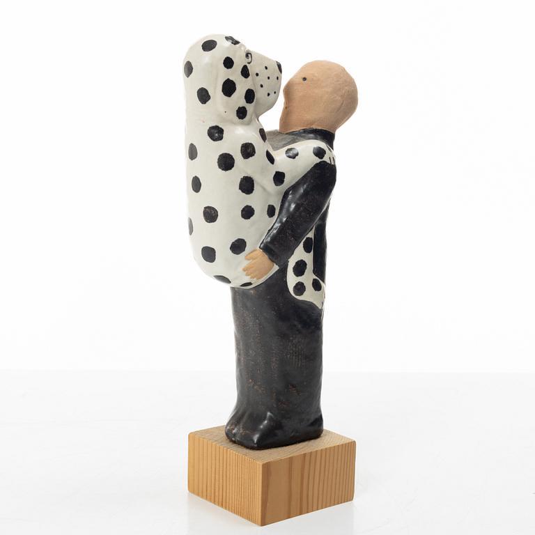Lisa Larson, a stoneware sculpture, "Friends", K-Studion, Gustavsberg.