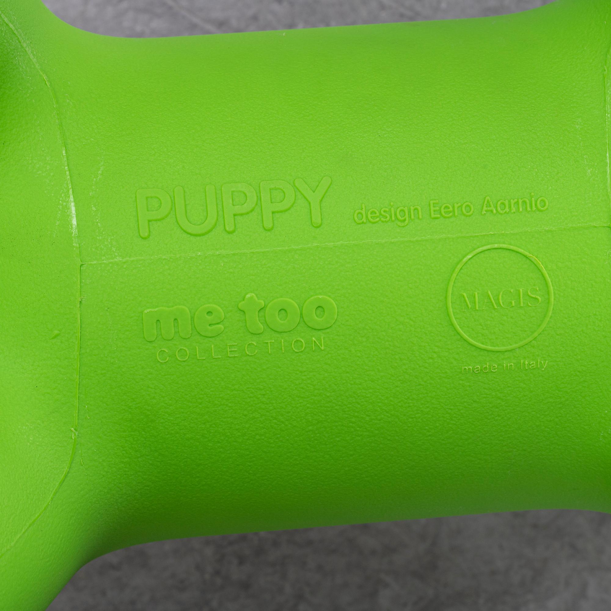 EERO AARNIO, a green plastic 'Puppy' Magis, Italy.