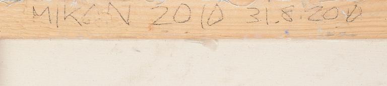 MIKKO JUNTURA, olja och gips på duk, a tergo signerad och daterad 2010.